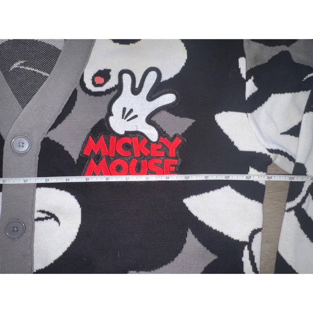 NWOT Disney Mickey Mouse Oversized Patch 5 Button Cardigan, Medium - Picture 7 of 8